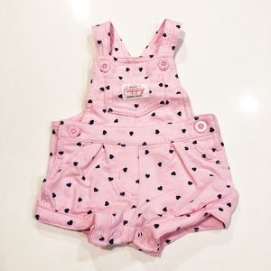 Carter’s Pink Blue Hearts Overalls